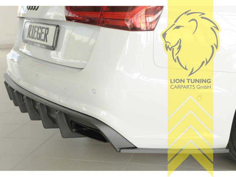 Liontuning - Tuningartikel für Ihr Auto  Lion Tuning Carparts GmbH Rieger Heckansatz  Heckspoiler Diffusor für Audi A6 4F Limousine Avant