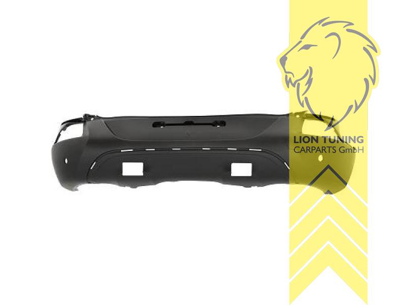 mit Löchern für Zierleiste, nur passend für Fahrzeuge mit Unterfahrschutz, PP Kunststoff, glatt - lackierfähig, für Fahrzeuge mit PDC, Eintragungsfrei / als Ersatzteil verwendbar