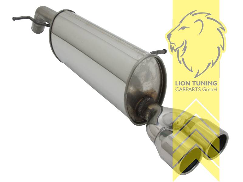 2 x 76 mm rund / gebördelt, Rund, Edelstahl, Eintragungsfrei / mit ABE