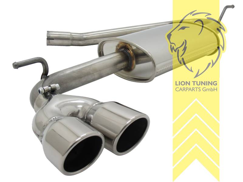 2 x 76mm SR-Design, Rund, Edelstahl, Eintragungsfrei / mit ABE