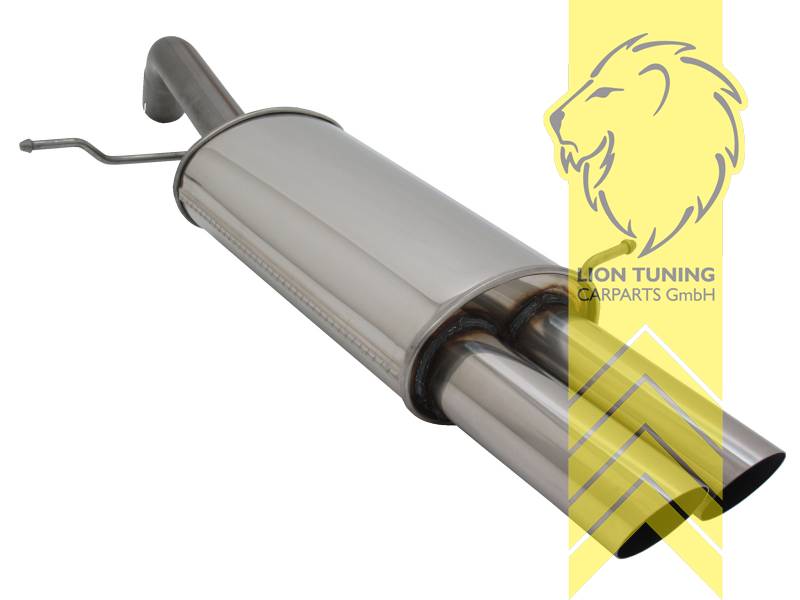 2 x 76mm MS-Design, Rund, Edelstahl, Eintragungsfrei / mit ABE