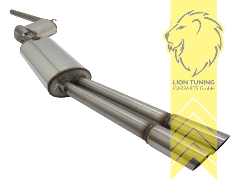 2 x 60mm, Rund, nicht passend für Syncro, Edelstahl, Eintragungsfrei / mit ABE