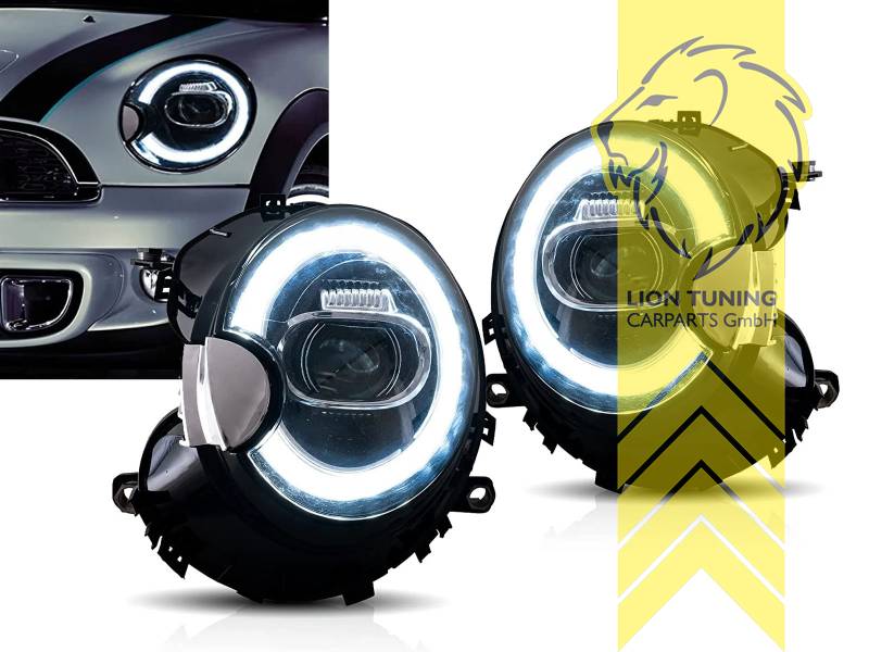 LED, dynamischer LED Blinker, schwarz, LED Abblendlicht / LED Fernlicht, elektrisch verstellbar - Stellmotor integriert, Eintragungsfrei / mit E-Prüfzeichen, Eintragungsfrei / mit R87 Zulassung als Tagfahrlicht