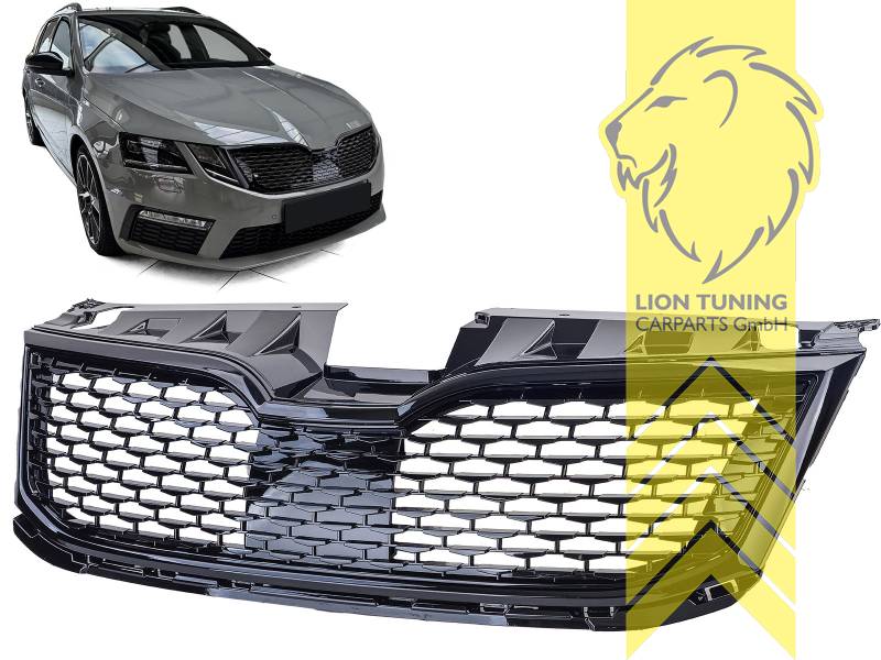 schwarz glänzend, ABS Kunststoff, für Fahrzeuge ohne Radar (ACC), Eintragungsfrei / als Ersatzteil verwendbar