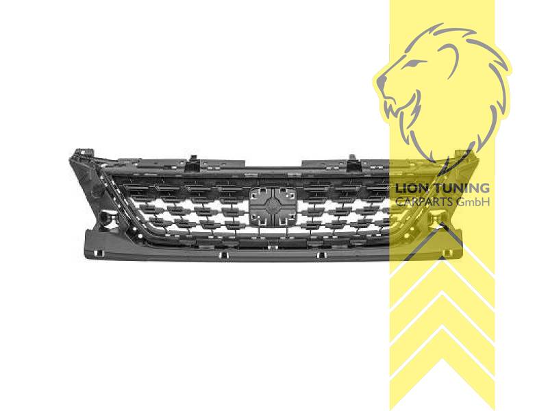 mit Emblemaufnahme, schwarz, nicht passend für FR und CUPRA Stoßstange, ABS Kunststoff, Eintragungsfrei / als Ersatzteil verwendbar