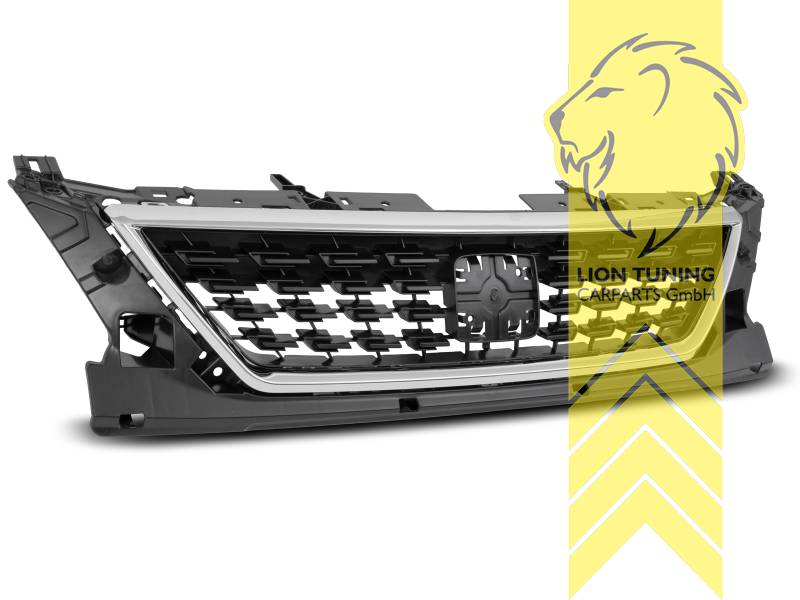 mit Emblemaufnahme, schwarz, chrom, nicht passend für FR und CUPRA Stoßstange, ABS Kunststoff, Eintragungsfrei / als Ersatzteil verwendbar