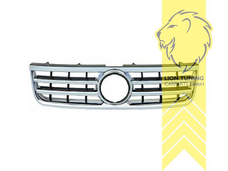 mit Emblemaufnahme, schwarz, chrom, ABS Kunststoff, Eintragungsfrei / als Ersatzteil verwendbar