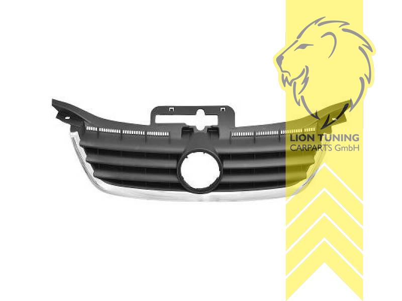 mit Emblemaufnahme, schwarz, chrom, ABS Kunststoff, Eintragungsfrei / als Ersatzteil verwendbar