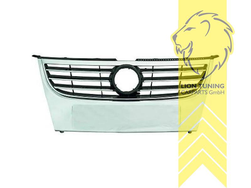 mit Emblemaufnahme, schwarz, chrom, ABS Kunststoff, Eintragungsfrei / als Ersatzteil verwendbar