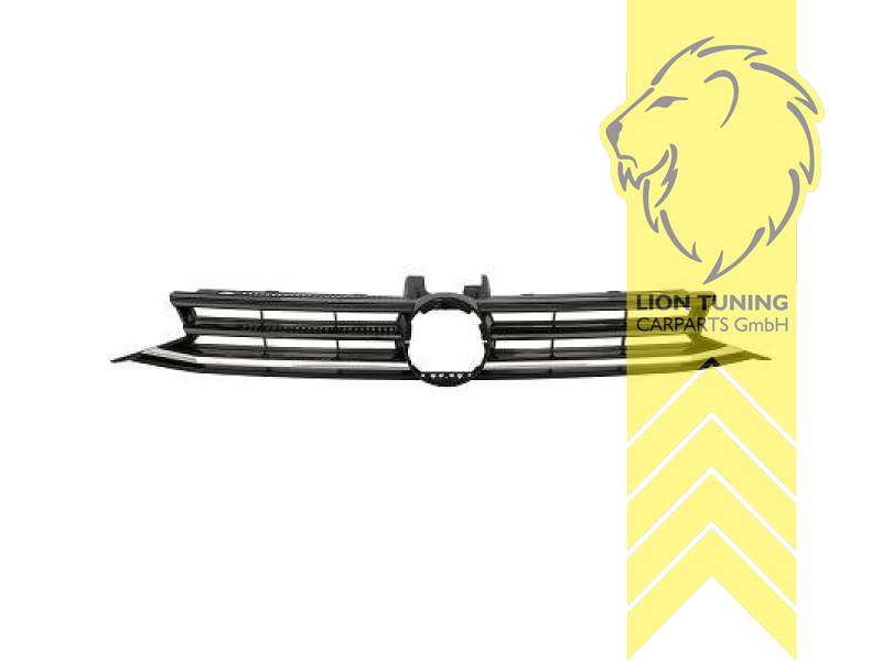 mit Emblemaufnahme, schwarz, chrom, ABS Kunststoff, Eintragungsfrei / als Ersatzteil verwendbar