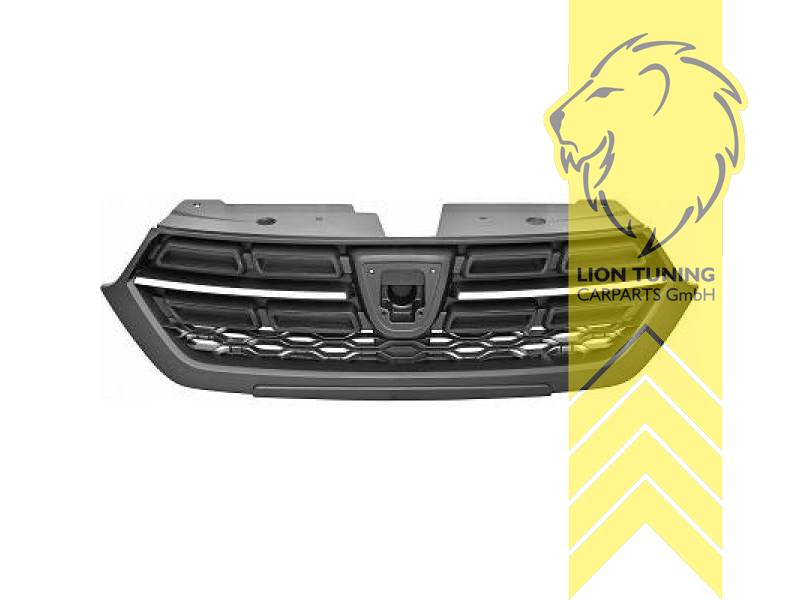 mit Emblemaufnahme, schwarz, chrom, ABS Kunststoff, Eintragungsfrei / als Ersatzteil verwendbar