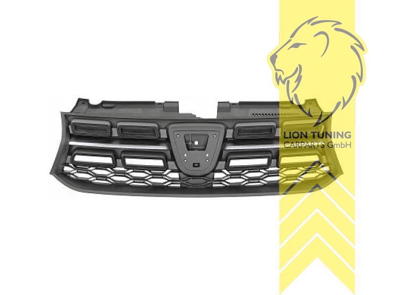 mit Emblemaufnahme, schwarz, chrom, ABS Kunststoff, Eintragungsfrei / als Ersatzteil verwendbar