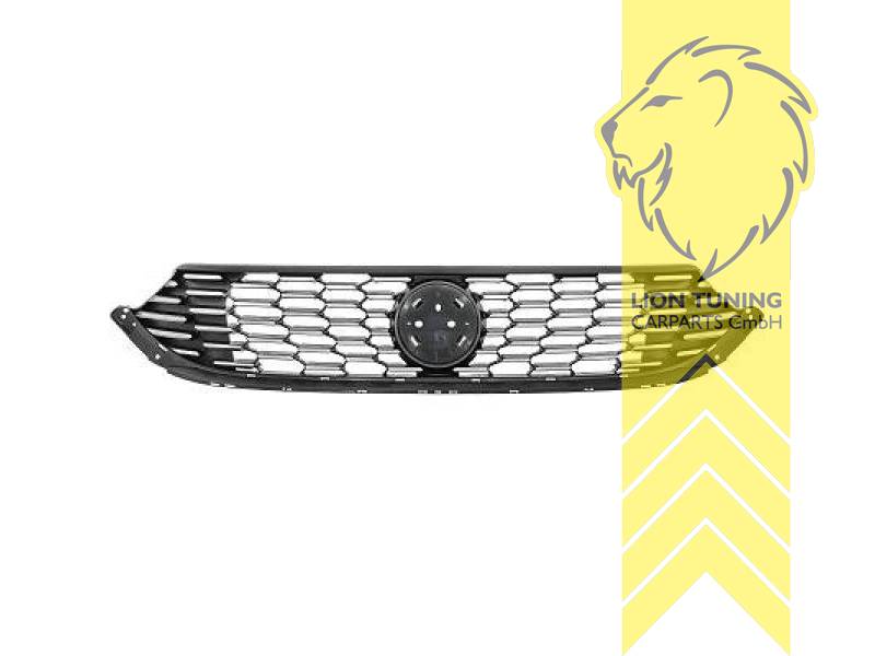 mit Emblemaufnahme, schwarz, chrom, ABS Kunststoff, Eintragungsfrei / als Ersatzteil verwendbar