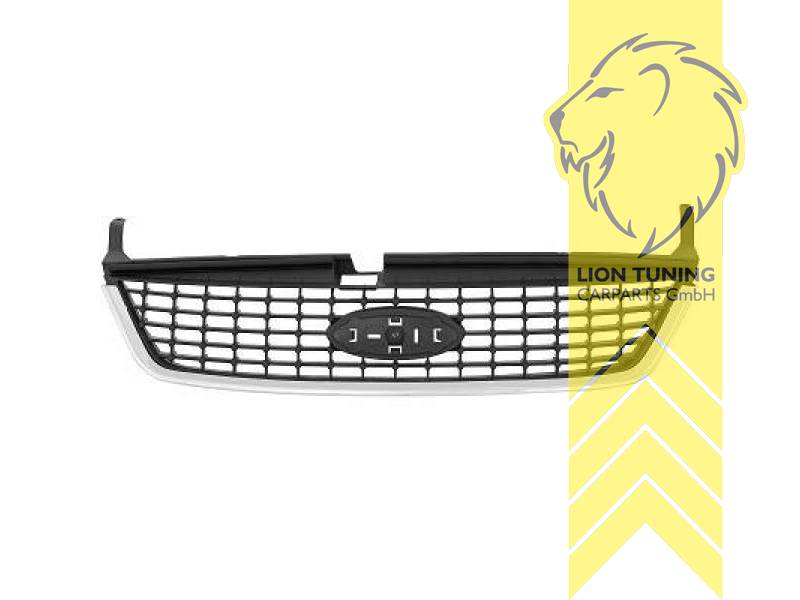 mit Emblemaufnahme, Titanium, Trend, schwarz, chrom, nicht passend für Modell Ghia, ABS Kunststoff, Eintragungsfrei / als Ersatzteil verwendbar