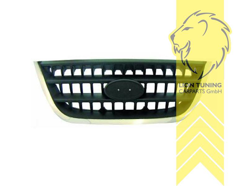 mit Emblemaufnahme, schwarz, chrom, ABS Kunststoff, Eintragungsfrei / als Ersatzteil verwendbar