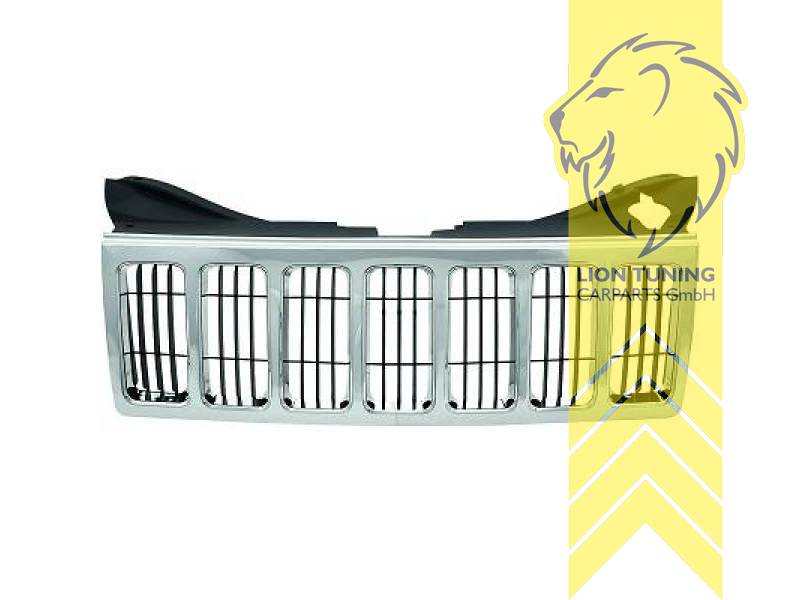 mit Emblemaufnahme, schwarz, chrom, ABS Kunststoff, Eintragungsfrei / als Ersatzteil verwendbar