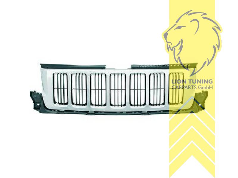 mit Emblemaufnahme, schwarz, chrom, ABS Kunststoff, Eintragungsfrei / als Ersatzteil verwendbar