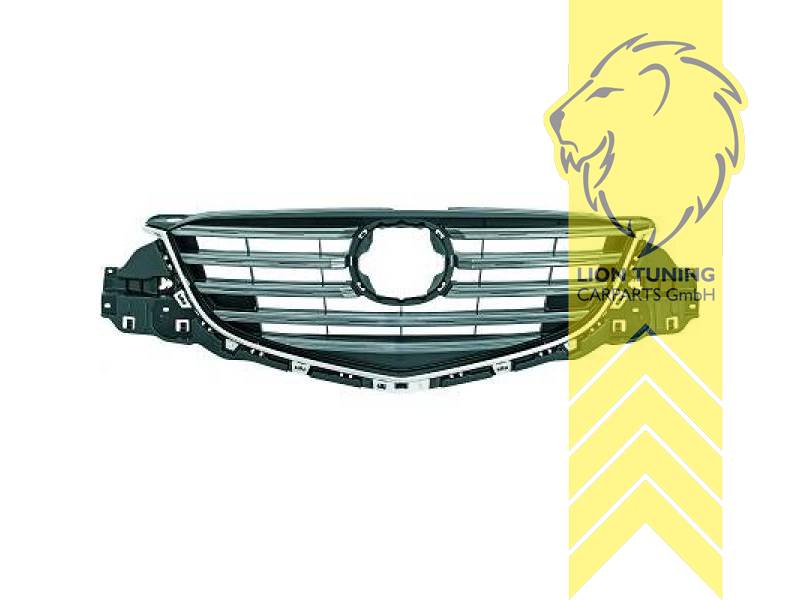 mit Emblemaufnahme, schwarz, chrom, ABS Kunststoff, Eintragungsfrei / als Ersatzteil verwendbar