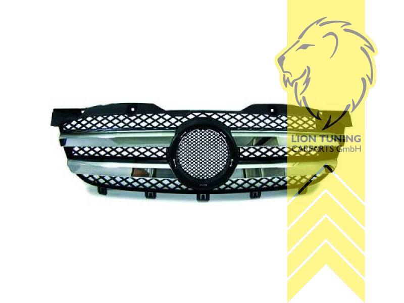 mit Emblemaufnahme, chrom, schwarz, ABS Kunststoff, Eintragungsfrei / als Ersatzteil verwendbar