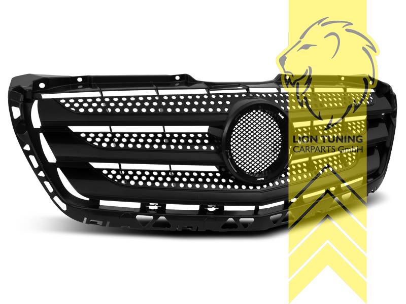 mit Emblemaufnahme, schwarz, ABS Kunststoff, Eintragungsfrei / als Ersatzteil verwendbar