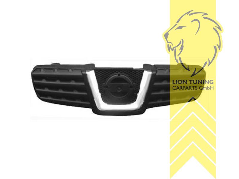 mit Emblemaufnahme, schwarz, chrom, ABS Kunststoff, Eintragungsfrei / als Ersatzteil verwendbar