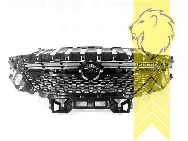 mit Emblemaufnahme, schwarz, ABS Kunststoff, Eintragungsfrei / als Ersatzteil verwendbar