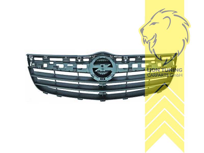 mit Emblemaufnahme, schwarz, ABS Kunststoff, Eintragungsfrei / als Ersatzteil verwendbar