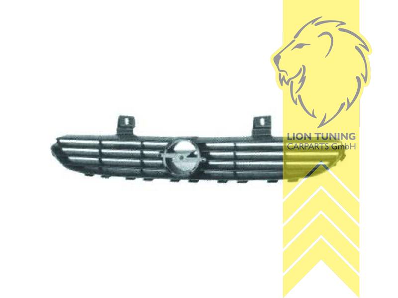 mit Emblemaufnahme, schwarz, ABS Kunststoff, Eintragungsfrei / als Ersatzteil verwendbar