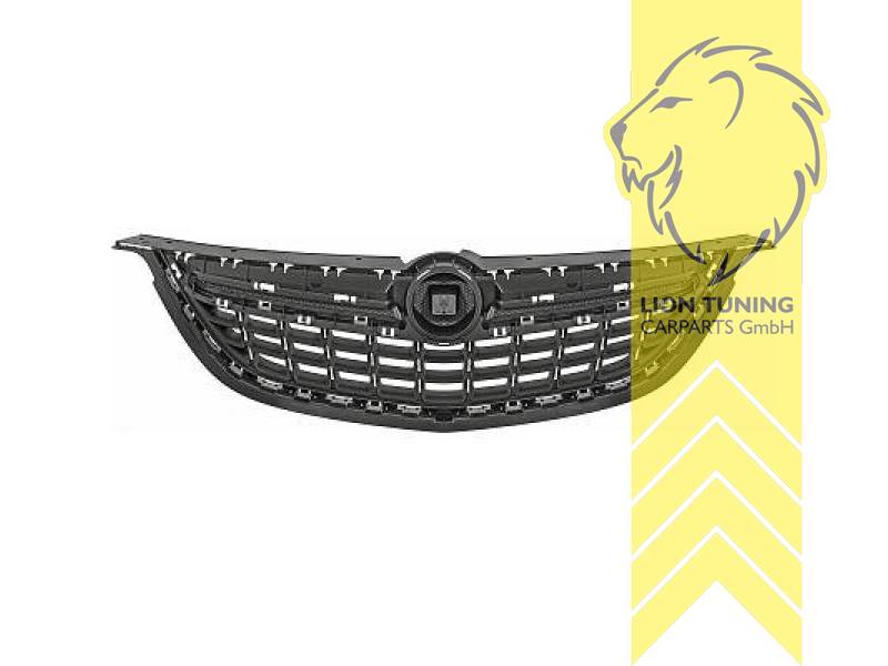 mit Emblemaufnahme, schwarz, ABS Kunststoff, Eintragungsfrei / als Ersatzteil verwendbar