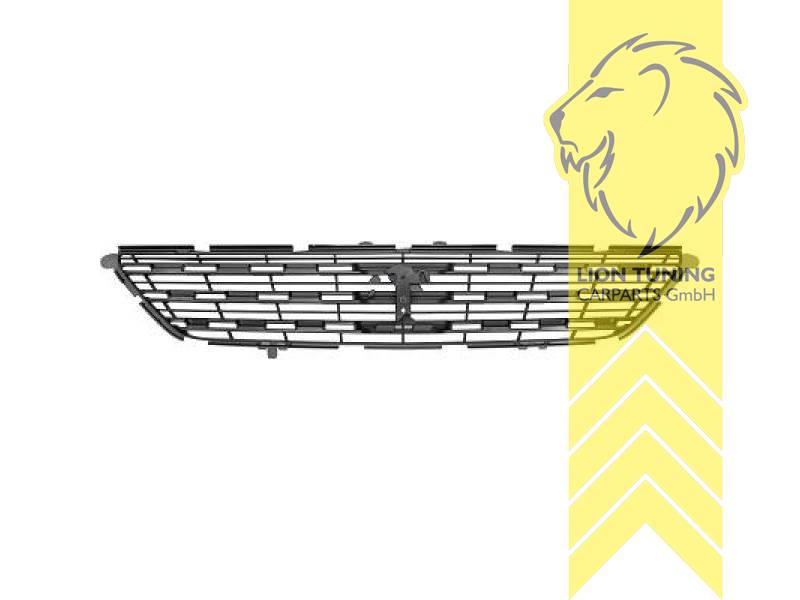 mit Emblemaufnahme, schwarz, ABS Kunststoff, Eintragungsfrei / als Ersatzteil verwendbar