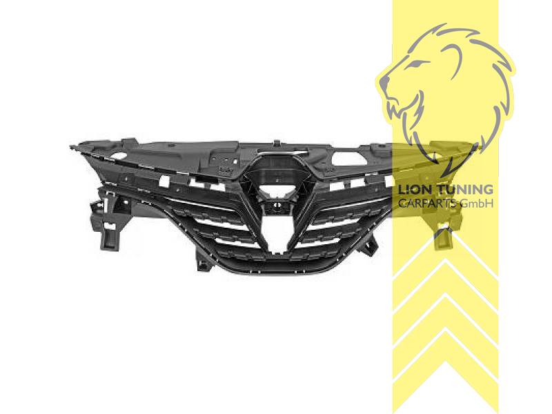 mit Emblemaufnahme, schwarz, ABS Kunststoff, Eintragungsfrei / als Ersatzteil verwendbar