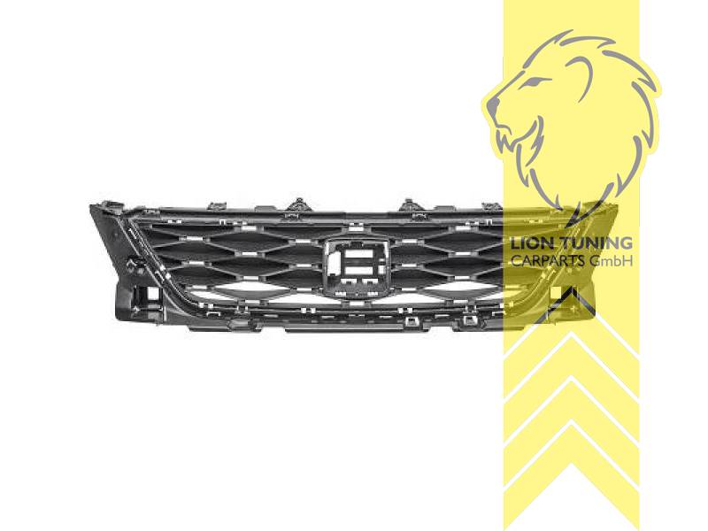 mit Emblemaufnahme, schwarz, nicht passend für FR und CUPRA Stoßstange, ABS Kunststoff, Eintragungsfrei / als Ersatzteil verwendbar