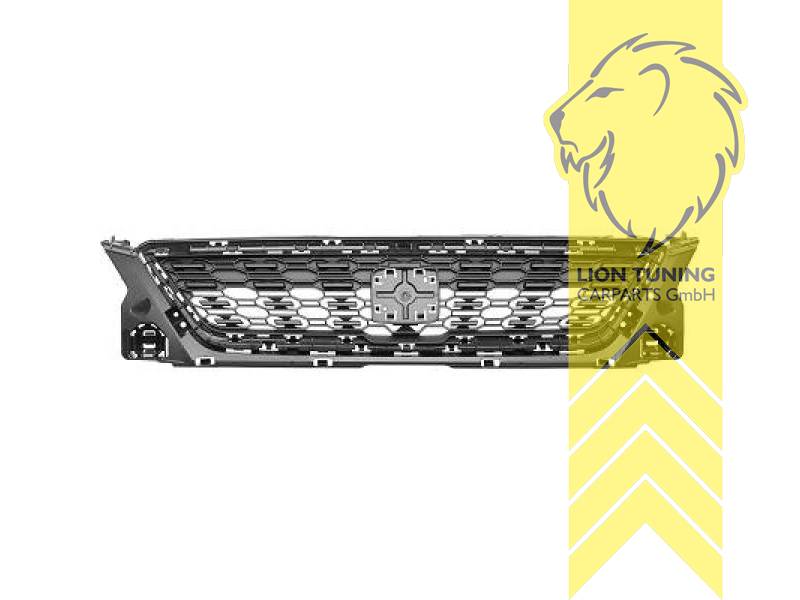 mit Emblemaufnahme, schwarz, nicht passend für FR und CUPRA Stoßstange, ABS Kunststoff, Eintragungsfrei / als Ersatzteil verwendbar