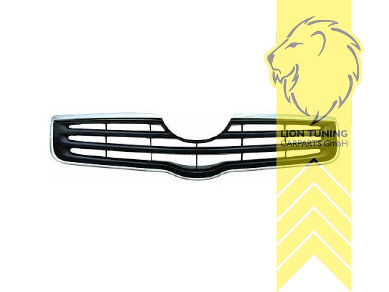 mit Emblemaufnahme, schwarz, chrom, ABS Kunststoff, Eintragungsfrei / als Ersatzteil verwendbar