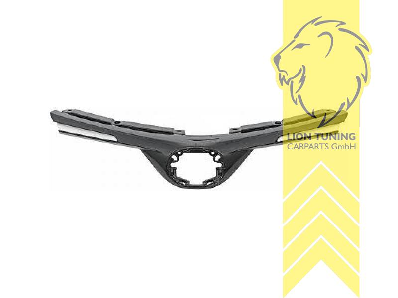 mit Emblemaufnahme, schwarz, chrom, ABS Kunststoff, Eintragungsfrei / als Ersatzteil verwendbar