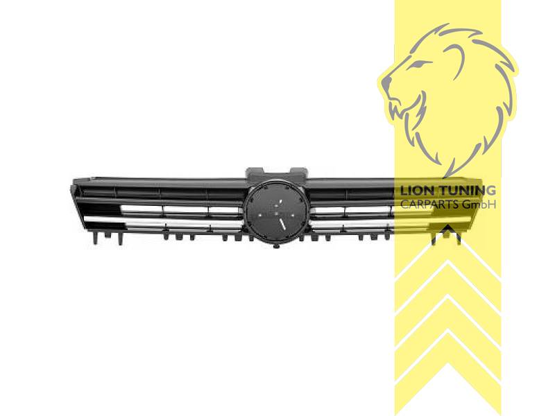 mit Emblemaufnahme, Highline, schwarz, chrom, ABS Kunststoff, Eintragungsfrei / als Ersatzteil verwendbar