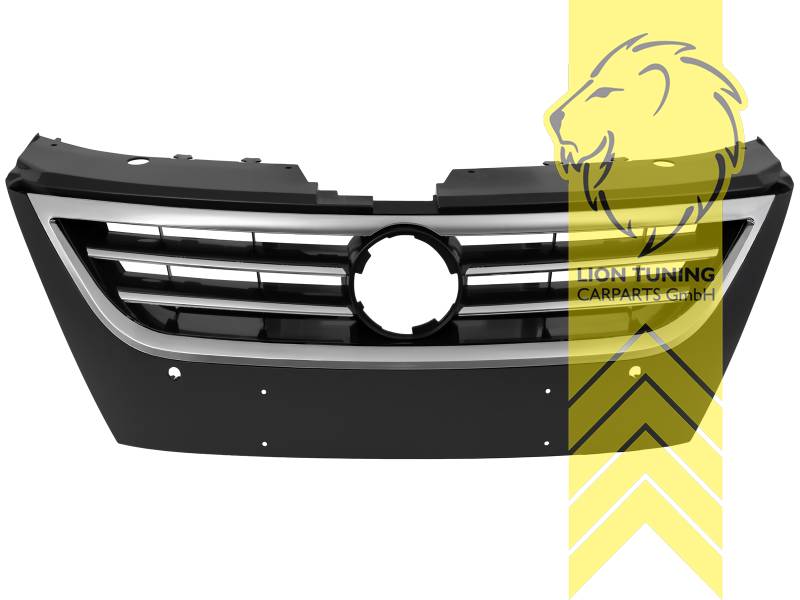 mit Emblemaufnahme, schwarz, chrom, ABS Kunststoff, für Fahrzeuge mit PDC, Eintragungsfrei / als Ersatzteil verwendbar