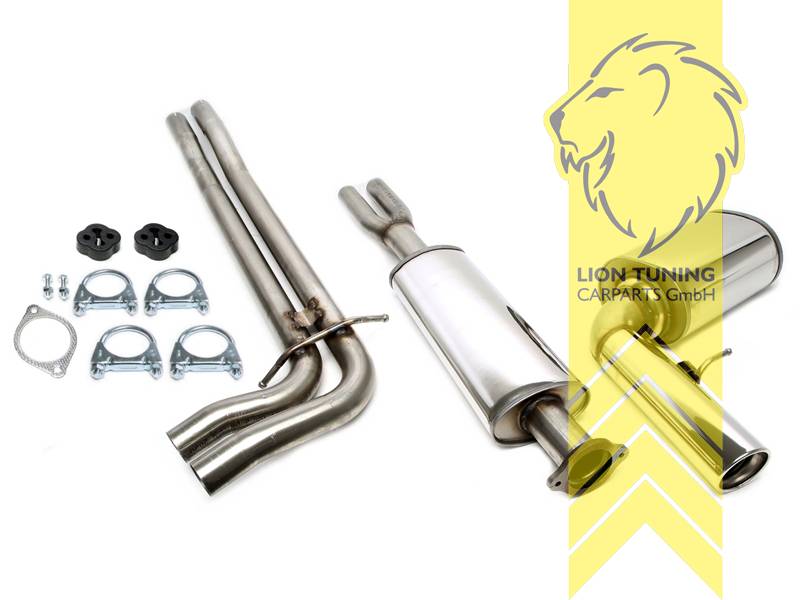 1 x 100mm rund / gebördelt, Endrohr single, 100 mm, Rund, Edelstahl, 2.4: D5244T/T2/T5, B5244T3 / 2.5: B5254T2, Eintragungsfrei / mit ABE