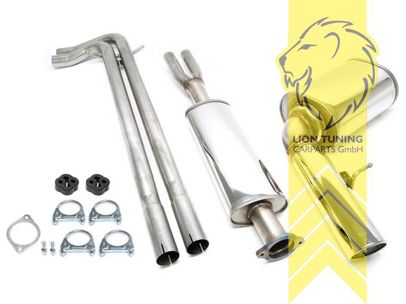 1 x 100mm rund / gebördelt, Endrohr single, 100 mm, Rund, Edelstahl, 2.4D: D5244T/T2/T5, D5244T4 / 2.5T: B5254T2, Eintragungsfrei / mit ABE