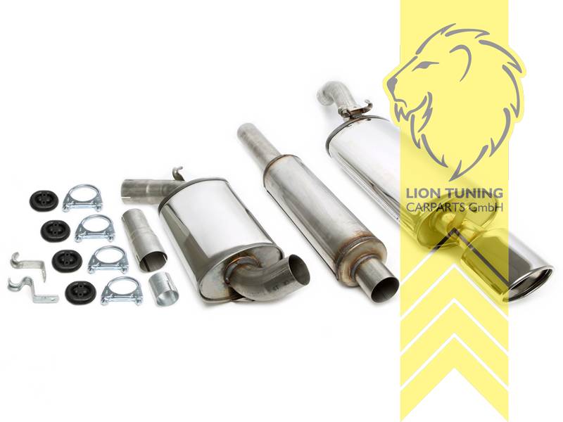 1 x 90mm x 120mm oval / gebördelt, Endrohr single, Oval, bis Chasis-Nr.:50-M-021-000, Edelstahl, 1.8 16V KR / 1.8 G60 PG, Eintragungsfrei / mit ABE