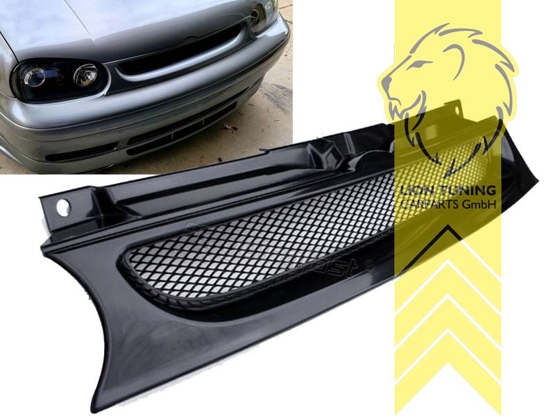 ohne Emblemaufnahme, schwarz matt, ABS Kunststoff, Eintragungsfrei / keine Eintragung nötig