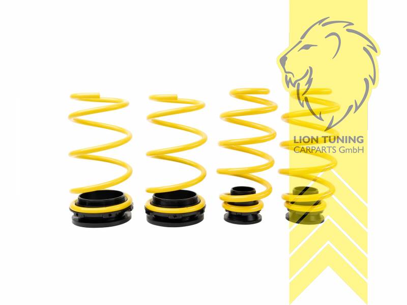 Nicht für Fahrzeuge mit Automatik oder DSG-Getriebe., gelb, VA   HA höhenverstellbar (Federnsatz bestehend aus VA HA Federn mit Höhenverstellung, kann ausschließlich mit Seriendämpfern verwendet werden), Nicht für Allradfahrzeuge (4WD, 4x4, 4Matic, 4Motion usw.)., Chrom-Silizium-Stahl, Eintragungspflichtig / Teilegutachten liegt bei