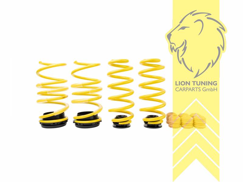 gelb, VA   HA höhenverstellbar (Federnsatz bestehend aus VA HA Federn mit Höhenverstellung, kann ausschließlich mit Seriendämpfern verwendet werden), Nur für Allradfahrzeuge (4WD, 4x4, 4Motion usw.)., Chrom-Silizium-Stahl, Eintragungspflichtig / Teilegutachten liegt bei