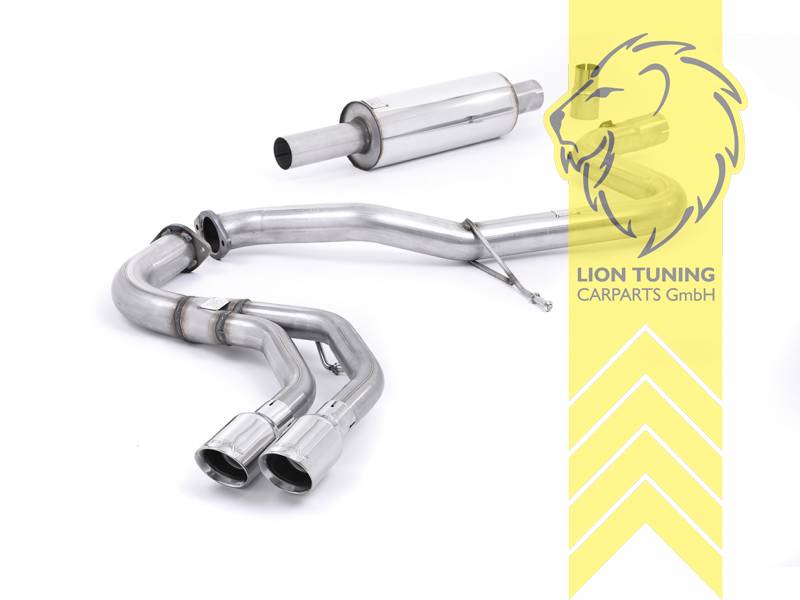 70 mm (2,75 Zoll), 2 x 80mm, Endrohr doppel, 80mm, Edelstahl poliert, Edelstahl, Eintragungsfrei / mit ABE