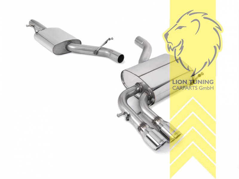 70 mm (2,75 Zoll), 2 x 76 mm, Endrohr doppel, 76mm, Edelstahl poliert, Edelstahl, Eintragungsfrei / mit ABE