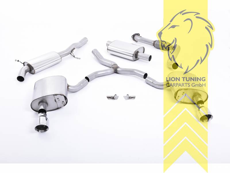 70 mm (2,75 Zoll), 1 x 100mm, Endrohr duplex, 100 mm, Edelstahl poliert, Edelstahl, Eintragungsfrei / mit ABE