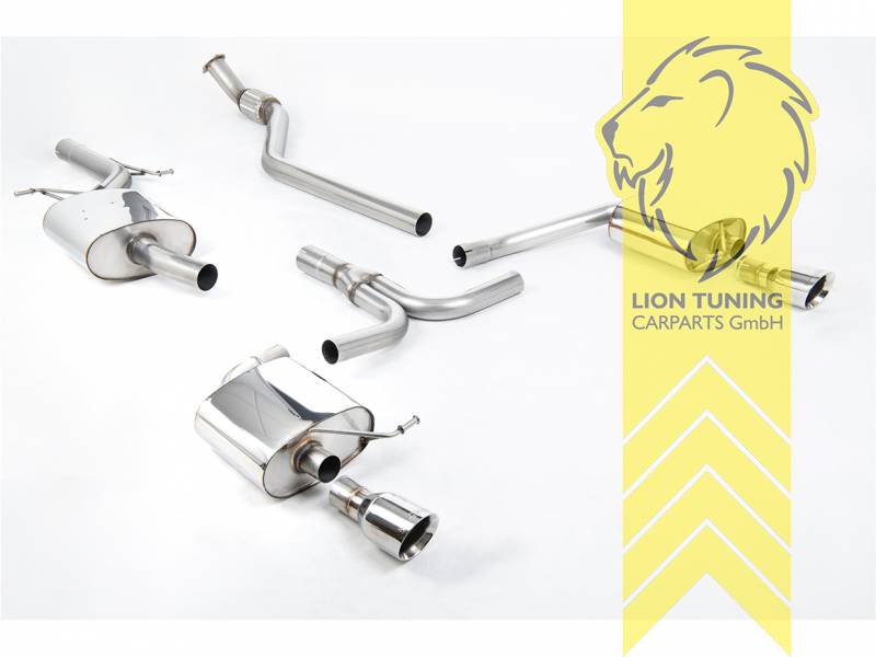 70 mm (2,75 Zoll), 1 x 100mm, Endrohr duplex, 100 mm, Edelstahl poliert, nur passend mit S Line Heckansatz, Nur für Schaltgetriebe, Edelstahl, Eintragungsfrei / mit ABE