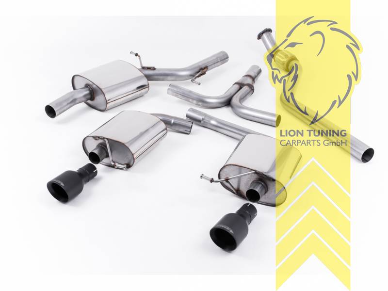 70 mm (2,75 Zoll), 1 x 100mm, Endrohr duplex, 100 mm, Edelstahl poliert, nur passend mit S Line Heckansatz, Edelstahl, Eintragungsfrei / mit ABE