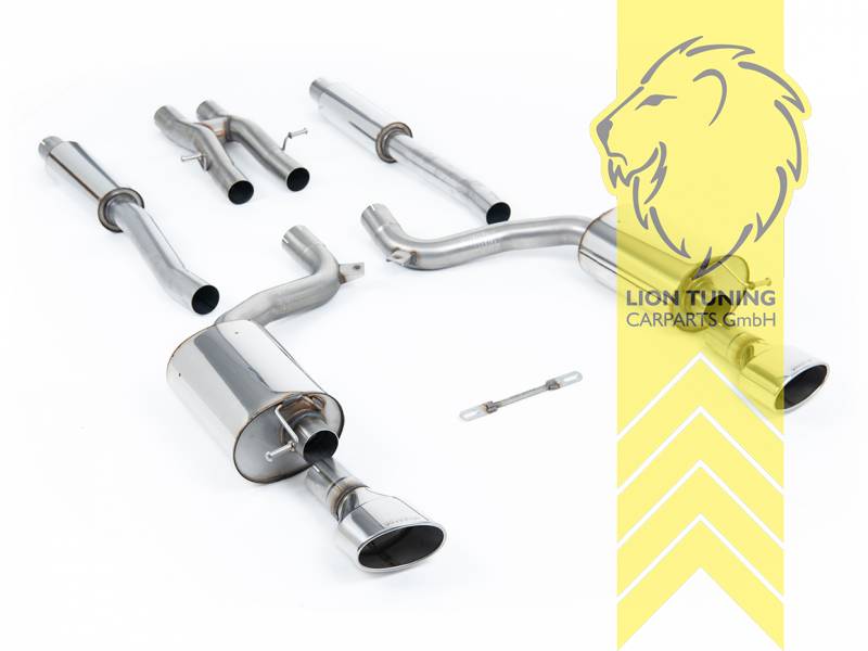 70 mm (2,75 Zoll), 150 x 95 mm, Endrohr duplex, 150x95mm, Edelstahl poliert, Edelstahl, Eintragungsfrei / mit ABE