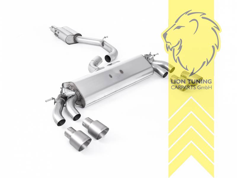 76 mm (3 Zoll), 2 x 100 mm, Endrohr duplex, 100 mm, Titan, nur passend für Fahrzeuge mit OPF, Edelstahl, Eintragungsfrei / mit ABE